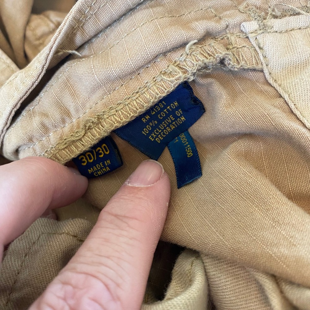 Polo Ralph Lauren RLPC Trousers 30x29 Combat Tan Pants OG 107 GS Military Cargo - Picture 5 of 14
